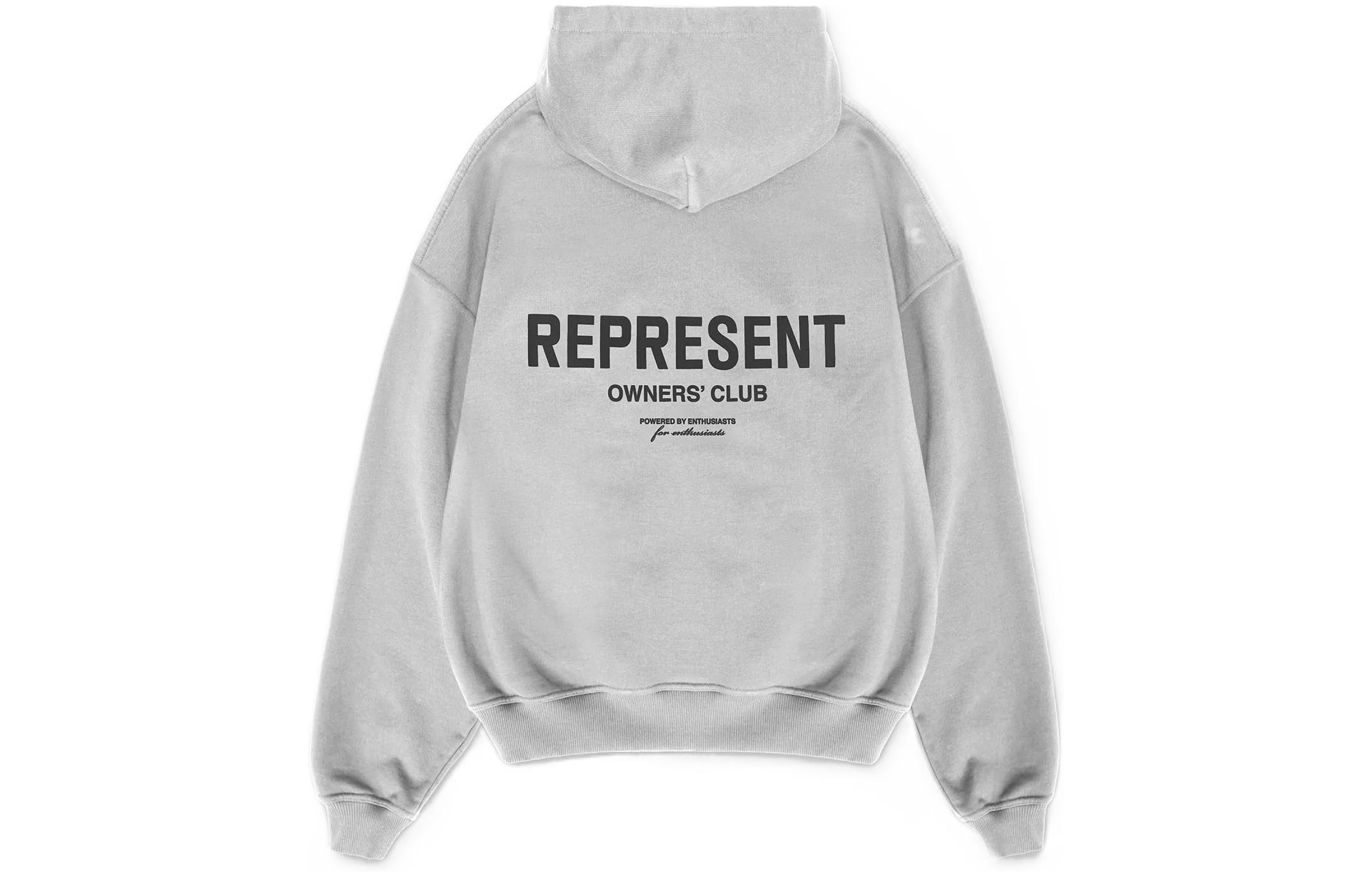 Lookbook Represent SS22 Owners Club 字母標誌灰色長袖連帽衫 M04153-302