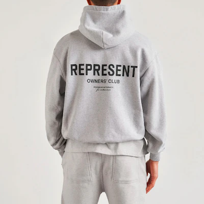 Represent SS22 Owners Club 字母標誌灰色長袖連帽衫 M04153-302 Purchase Represent SS22 Owners Club 字母標誌灰色長袖連帽衫 M04153-302