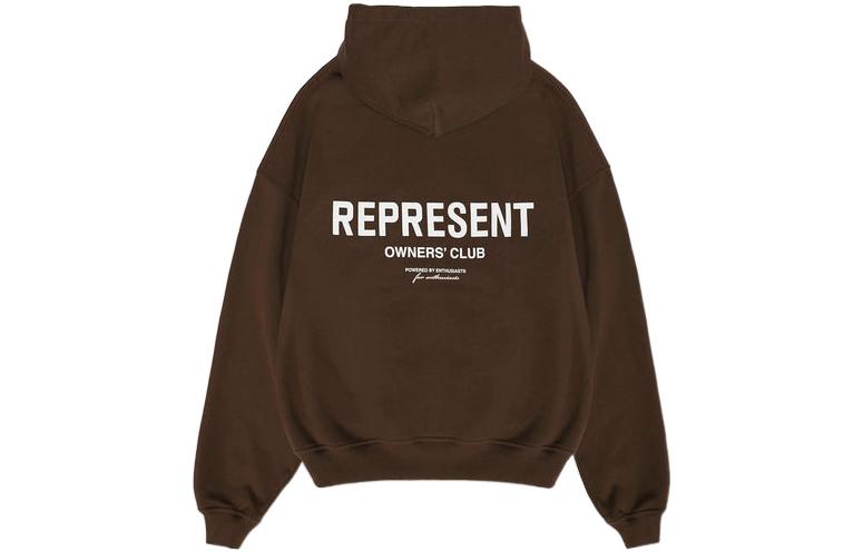 Order Represent SS22 Owners Club 標誌棕色連帽衫 男款長袖套頭上衣 M04153-04