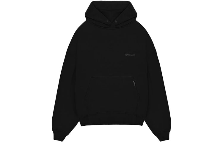 Represent SS22 Owners Club Logo Print Pullover Hoodie Black M04199-01