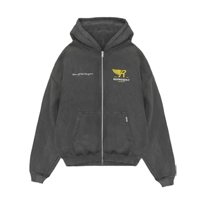 Represent SS22 Printed Zip-Up Hoodie Jacket - Gray M04211-20