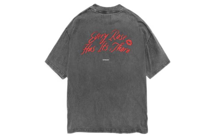 Lookbook REPRESENT SS22 Retro Cetakan Huruf Baju-T Lengan Pendek Kelabu M05125-20