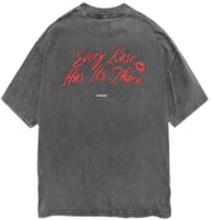 Lookbook REPRESENT SS22 Retro Letter Print Short Sleeve T-Shirt Grey M05125-20