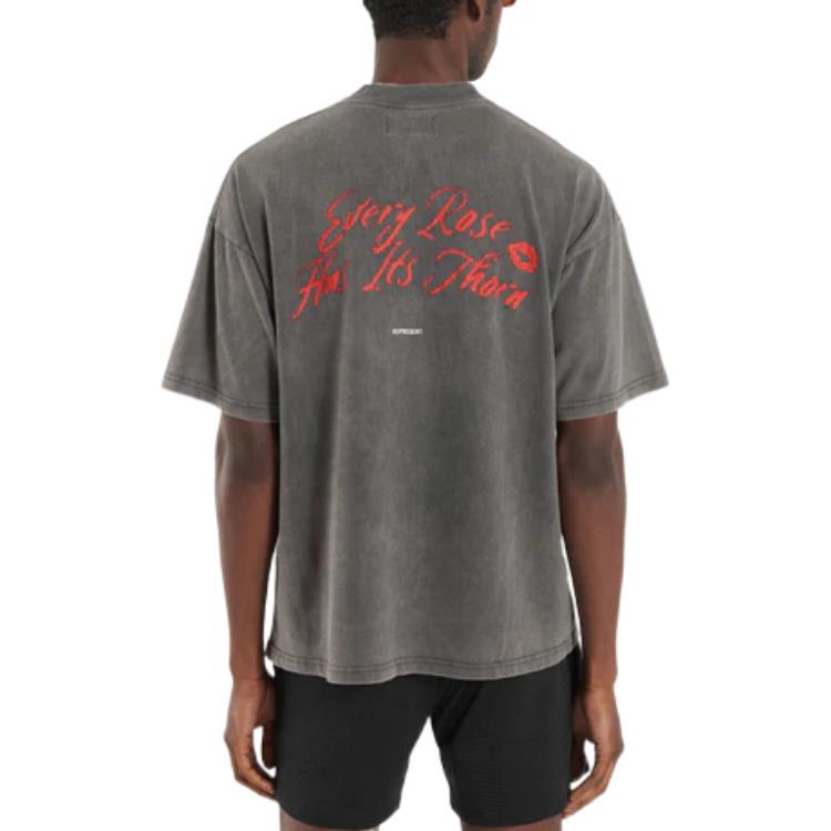 Purchase REPRESENT SS22 Retro Cetakan Huruf Baju-T Lengan Pendek Kelabu M05125-20