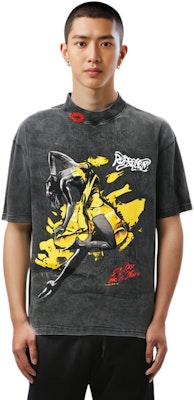 REPRESENT SS22 Retro Letter Print Short Sleeve T-Shirt Grey M05125-20 Cheap REPRESENT SS22 Retro Letter Print Short Sleeve T-Shirt Grey M05125-20