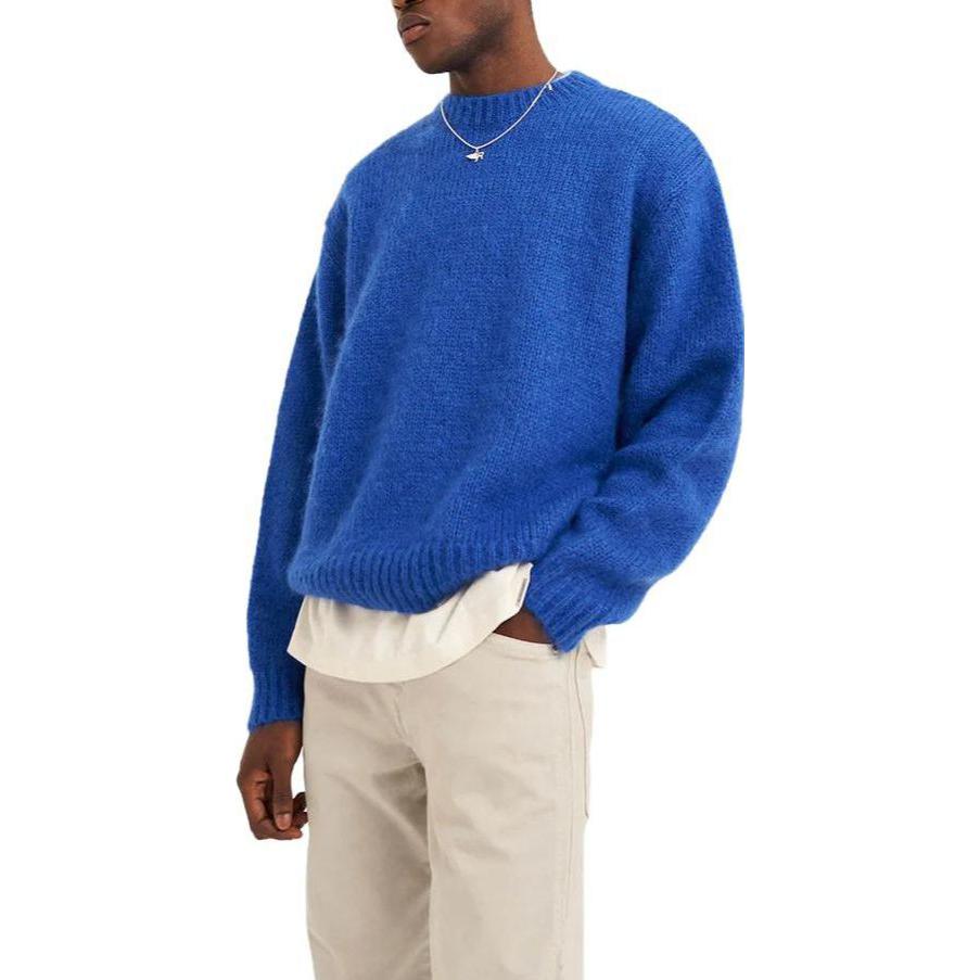 Purchase REPRESENT SS22 Sweater Crewneck Biru Lelaki Mohair Warna Solid M02069-109