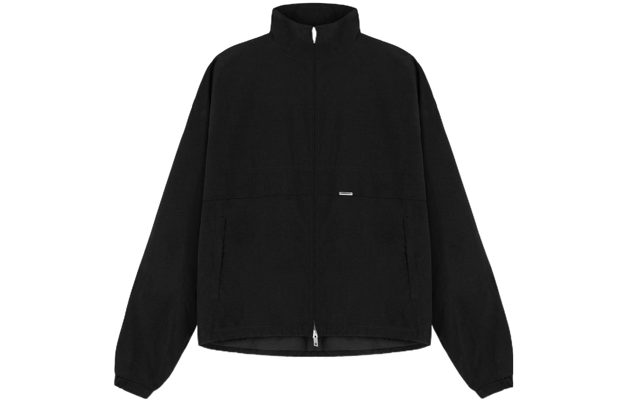 Represent SS22 Solid Color Stand Collar Jacket Black M01159-01