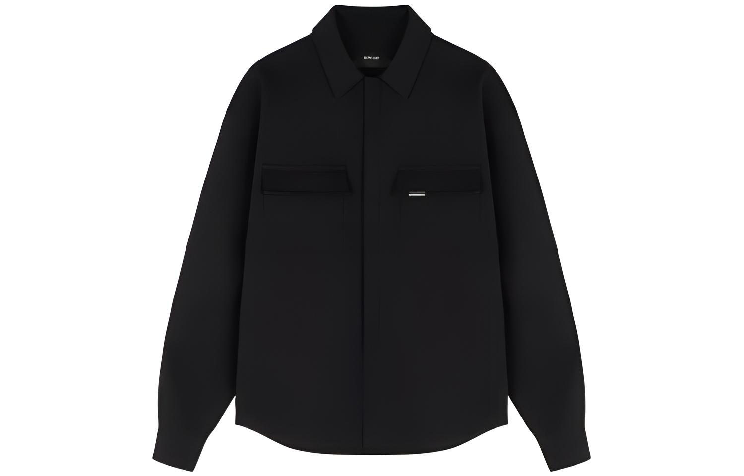 Represent SS22 Solid Single-Breasted Black Jacket M06070-01
