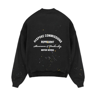 Represent SS22 Splatter Logo Crewneck Sweatshirt Black M04233-171