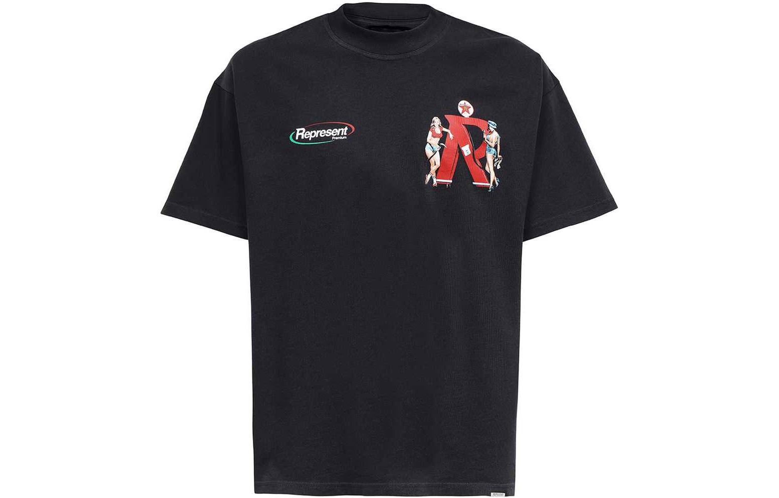 REPRESENT SS23  Black Graphic Print Crewneck T-Shirt M052391-71