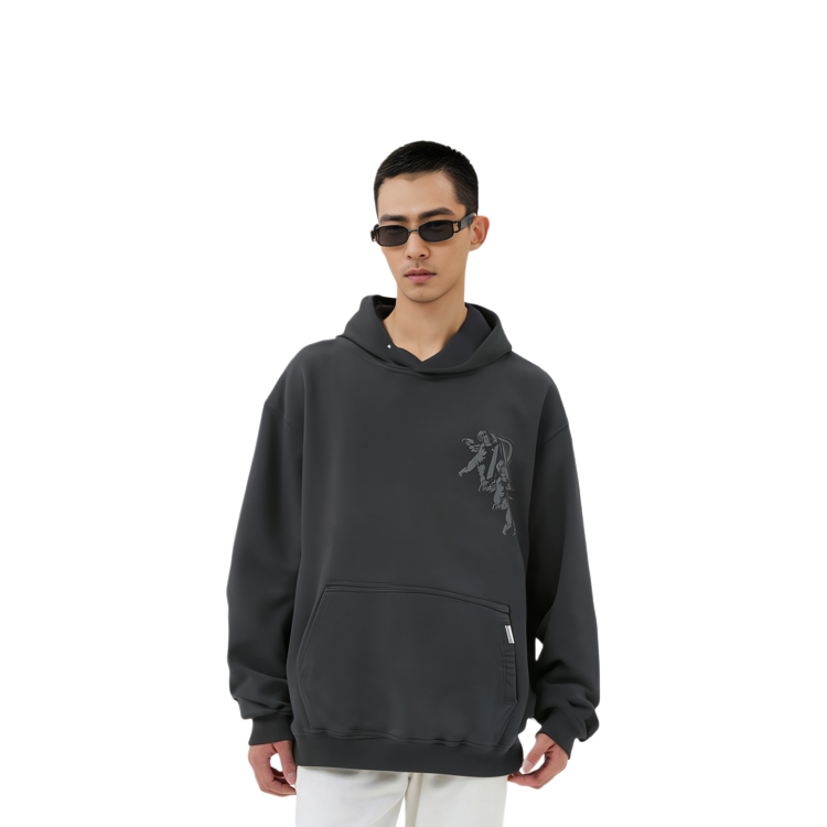 Shop REPRESENT SS23 ブラックロゴ＆グラフィックプリントフーディー. MH4022-01