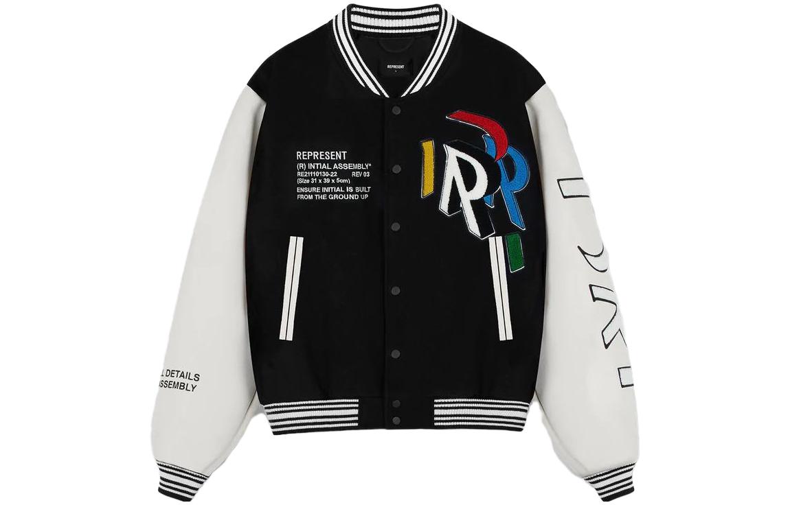 REPRESENT SS23  Black Letter Print Patchwork Jacket. M01223-01