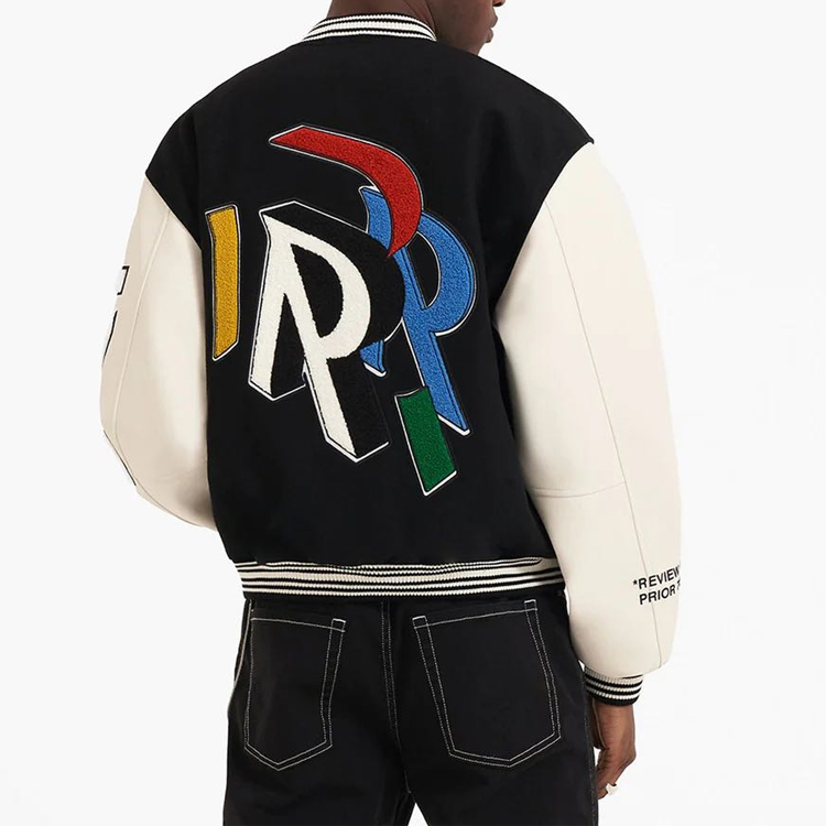 Purchase Chaqueta Represent SS23 Negra con Letras y Patchwork. M01223-01