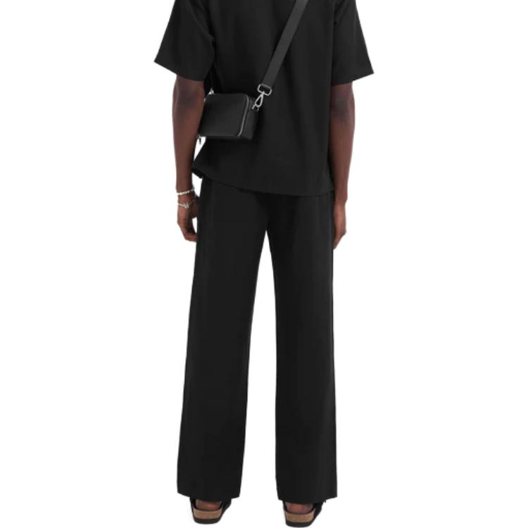 Shop REPRESENT SS23 黑色休閒直筒長褲 MC5004-01