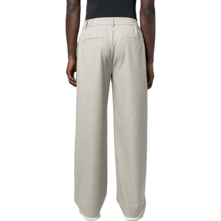 Shop REPRESENT SS23 Celana Panjang Kasual Abu-abu Pleated Wide-Leg Desain Simpel M08218-05