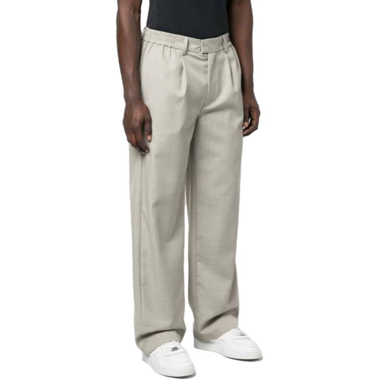 Purchase REPRESENT SS23 Celana Panjang Kasual Abu-abu Pleated Wide-Leg Desain Simpel M08218-05