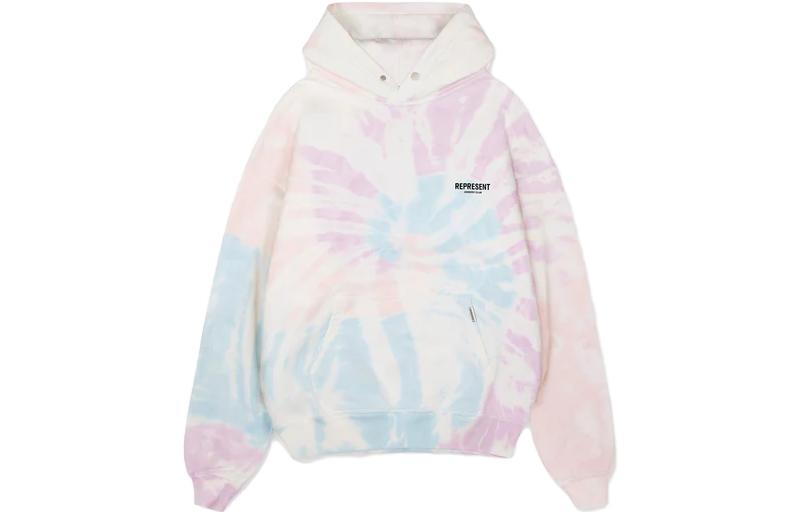 Order Represent SS23 Colorblock Logo Print Drawstring Hoodie Multicolor - Men’s MH4004-454