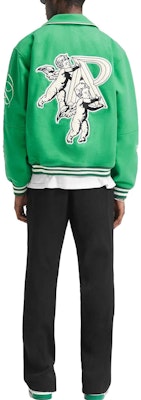 REPRESENT SS23 Embroidered Lettering Zip-Up Jacket Unisex Green MJ1008-301 Details for REPRESENT SS23 Embroidered Lettering Zip-Up Jacket Unisex Green MJ1008-301