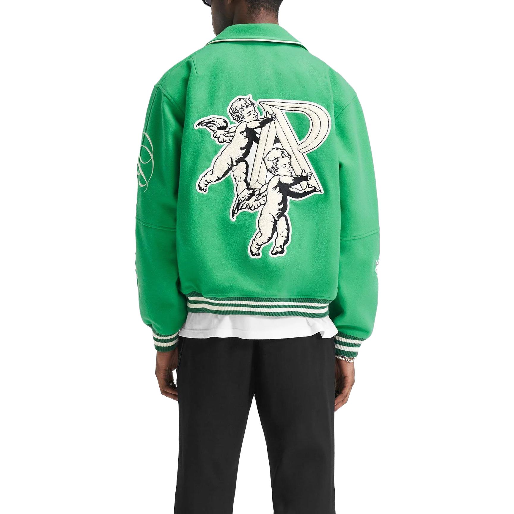 Sizing REPRESENT SS23 刺绣字母拉链夹克 男女同款 绿色 MJ1008-301