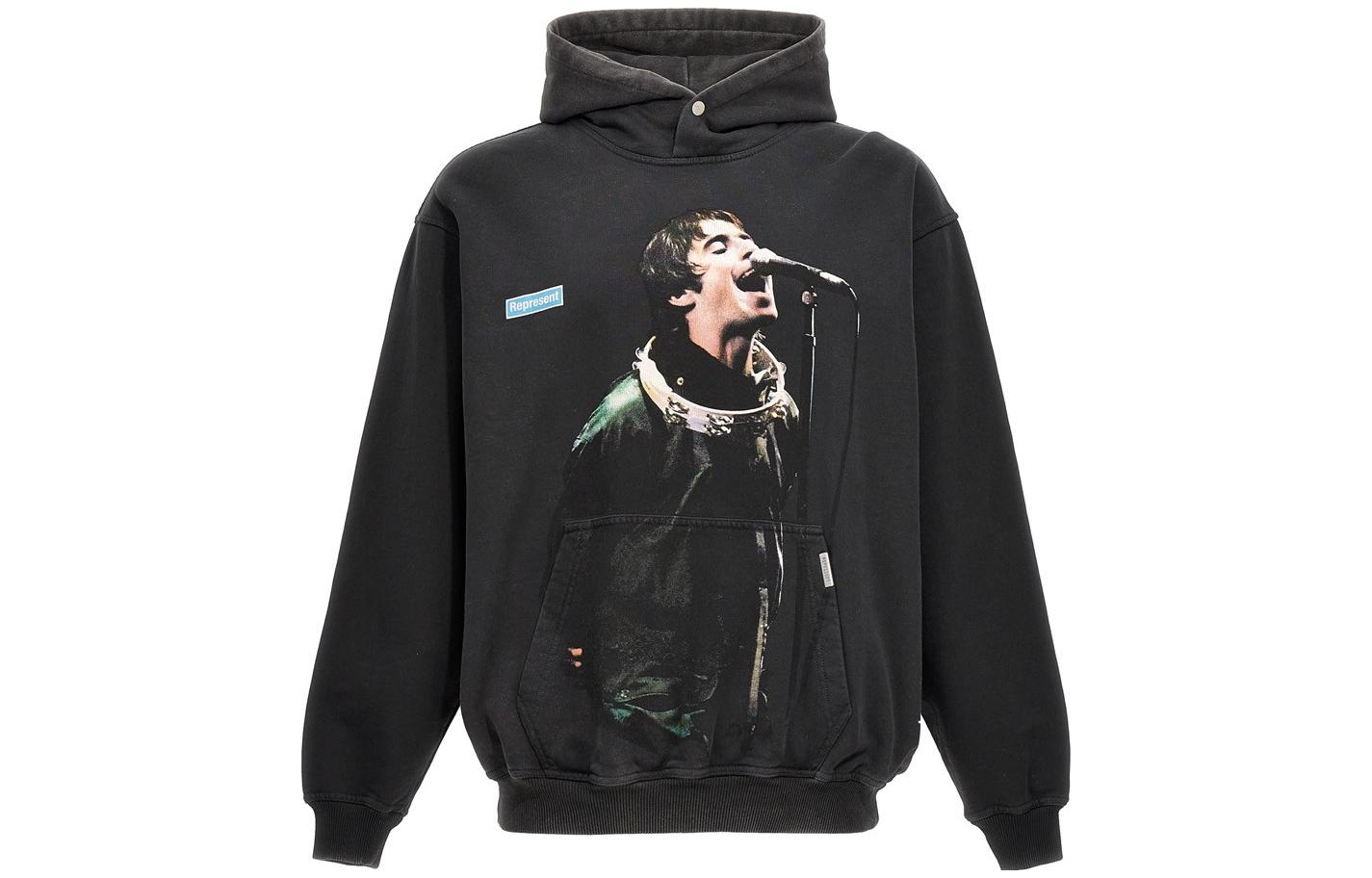 Represent SS23 Graphic Hoodie Black M0429-703