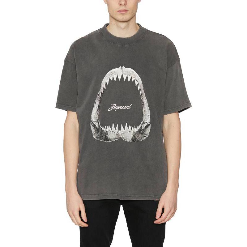 Shop REPRESENT SS23 グラフィックプリント クルーネック 半袖Tシャツ グレー M05237-20