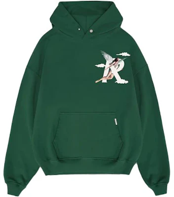 리프레젠트 SS23 그린 로고 프린트 풀오버 후디 남성용 M04273-62 Order 리프레젠트 SS23 그린 로고 프린트 풀오버 후디 남성용 M04273-62