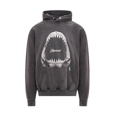 Represent SS23 Grey Hoodie with Shark Tooth Graphic Print M04286-20
