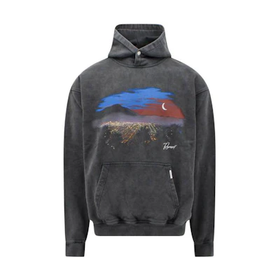 REPRESENT SS23 Landscape Graphic Print Pullover Sweatshirt Grey. M04282-20