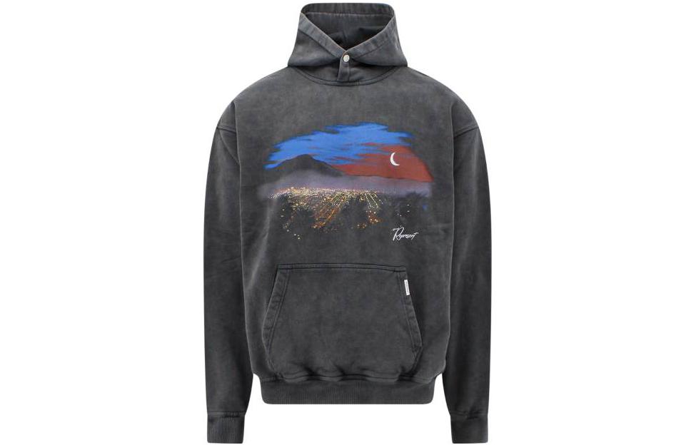 Order REPRESENT SS23 Landscape Grafik Cetak Pullover Sweatshirt Kelabu. M04282-20