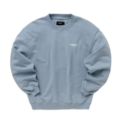 Represent SS23 Letter Logo Crewneck Sweatshirt Light Blue M04159-143