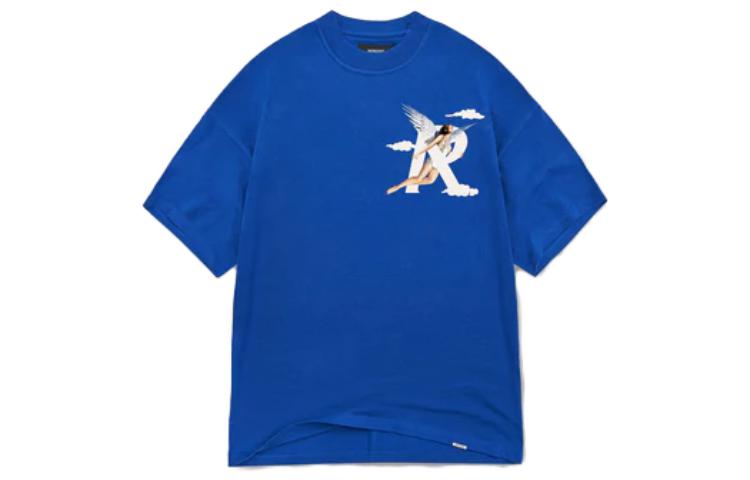 REPRESENT SS23 Logo Print Crewneck T-Shirt  Cobalt Blue M05229-109