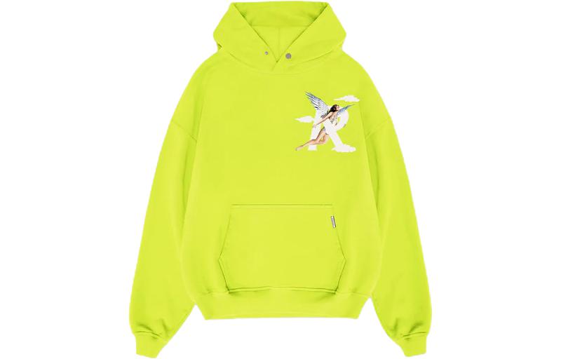 Represent SS23 Logo Print Pullover Hoodie - Kiwi Green M04273-245