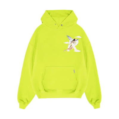 Represent SS23 Logo Print Pullover Hoodie - Kiwi Green M04273-245