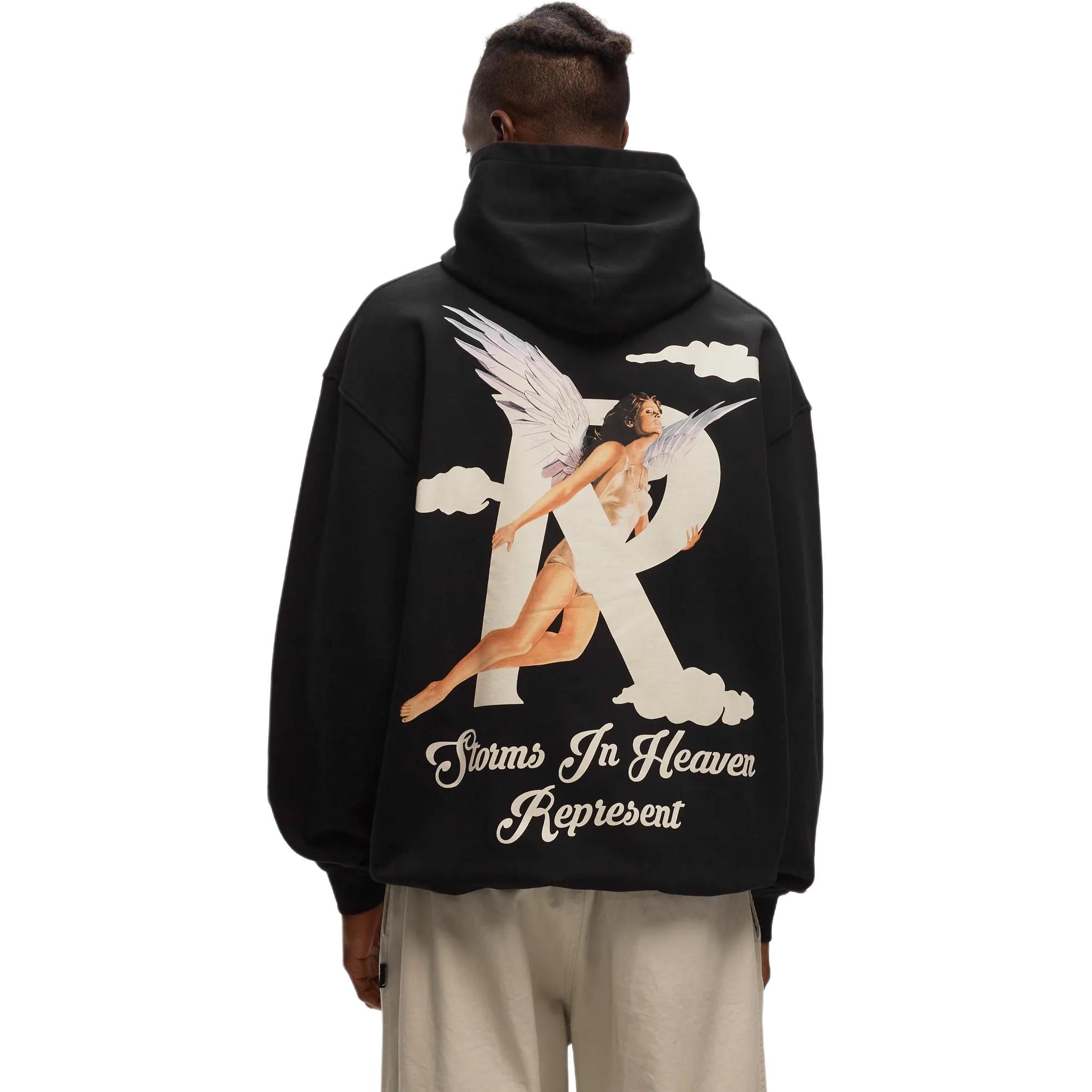 Purchase Represent SS23 Logo Print Pullover Hoodie Black Long Sleeve M04273-01