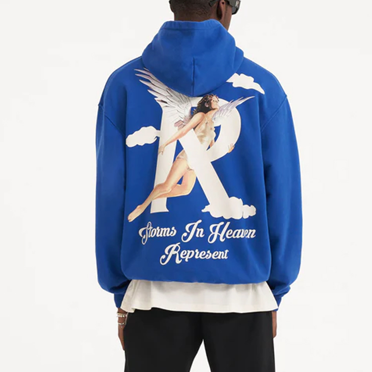 Purchase Represent SS23 Logo Print Pullover Hoodie Cobalt Blue M04273-109