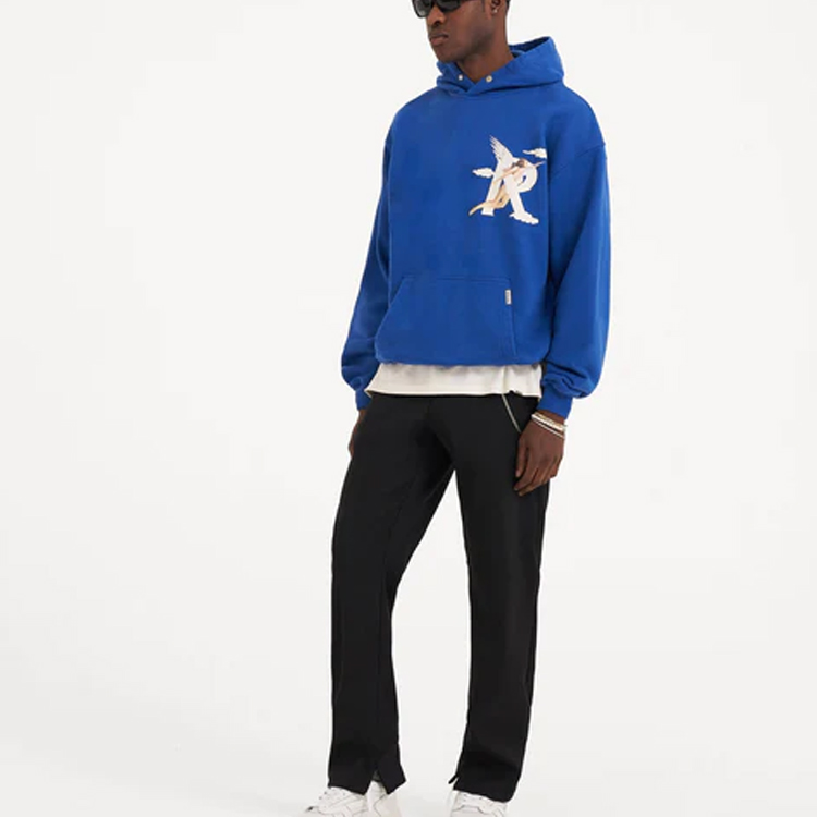 Details for Represent SS23 Logo Print Pullover Hoodie Cobalt Blue M04273-109
