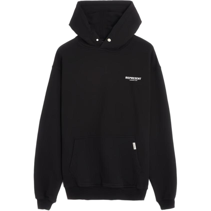 Represent SS23 Owners Club Logo Hoodie Black Long Sleeve Represent-M04153