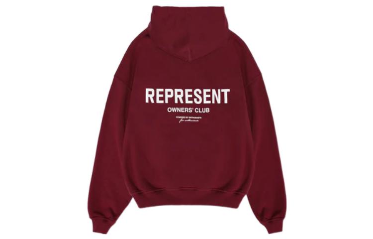 Represent SS23 Owners Club Logo Hoodie Burgundy M04153-241
