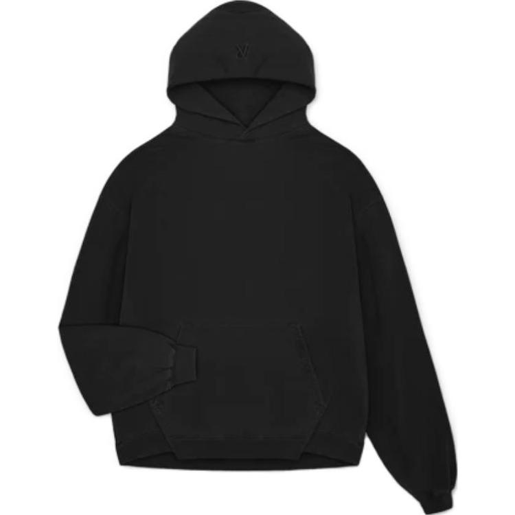 Represent SS23 Plain Black Hoodie Long-Sleeve Adjustable Fit INM401-01