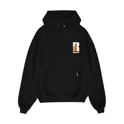 Represent SS23 Plain Logo Print Hoodie Black M04278-01