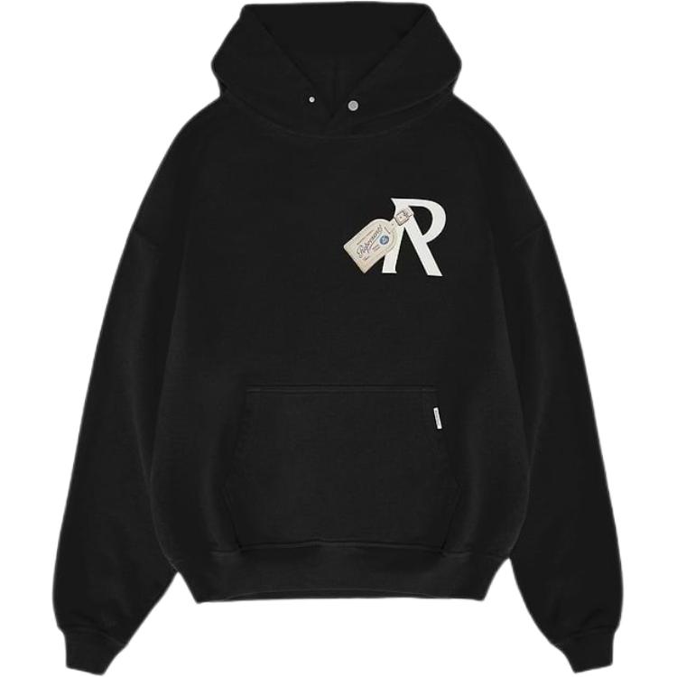 Represent SS24 Summer Capsule Letter Print Black Pullover Hoodie Men MLM4686-001