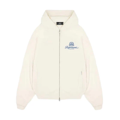 Represent SS24 Summer Capsule Letter Print Hoodie Jacket Men’s Antique White MLM4580-242