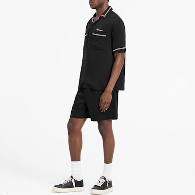 REPRESENT SS24 Summer Capsule Oversized Embroidered Polo Shirt Black Mens. MLM2433-001 Purchase REPRESENT SS24 Summer Capsule Oversized Embroidered Polo Shirt Black Mens. MLM2433-001