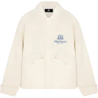 Represent SS24 Summer Capsule Oversized Zip Letter Print Jacket Antique White MLM1389-242 Represent SS24 Summer Capsule Oversized Zip Letter Print Jacket Antique White MLM1389-242