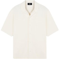 REPRESENT SS24 Summer Capsule Waffle Embroidered Short Sleeve Shirt Antique White MLM4469-242 REPRESENT SS24 Summer Capsule Waffle Embroidered Short Sleeve Shirt Antique White MLM4469-242