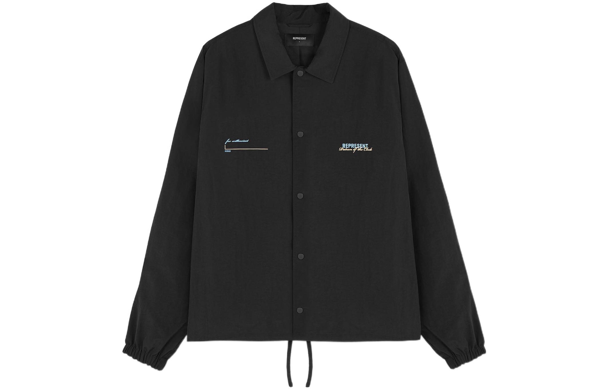 Lookbook REPRESENT Summer Capsule  Black Letter Print Shirt Jacket - Fall Collection M01175-01