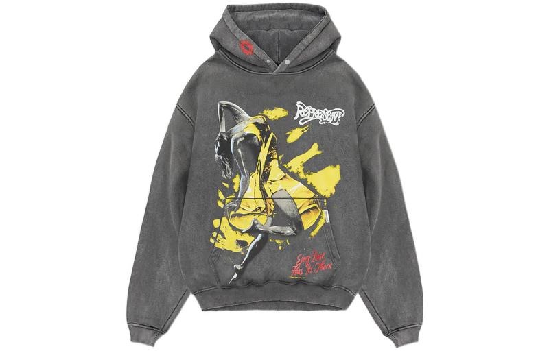 Represent Summer Capsule FW22 Retro Gray Graphic Hoodie Fall Collection M04258-20