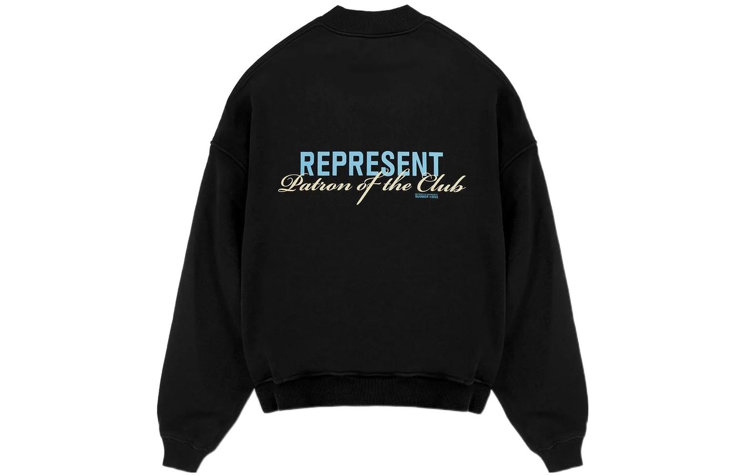 Represent Summer Capsule Logo Print Crewneck Sweatshirt Black - Fall Edition M04260-01