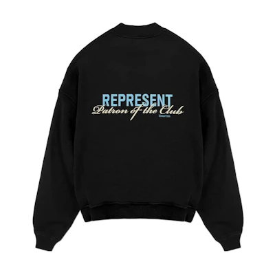 Represent Summer Capsule Logo Print Crewneck Sweatshirt Black - Fall Edition M04260-01