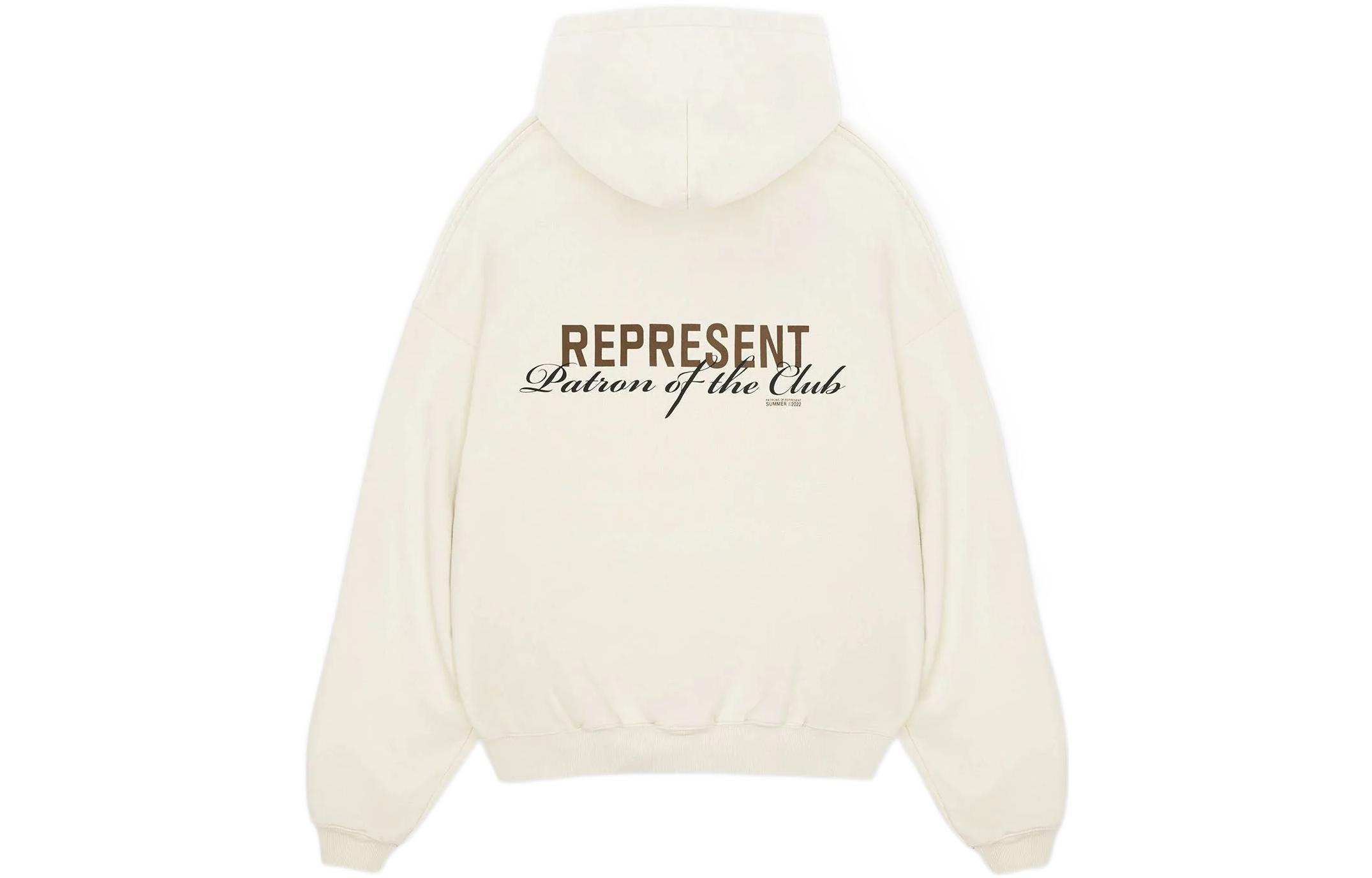 Represent Summer Capsule SS22 Club Logo Hoodie Cream White Fall Edition M04259-94